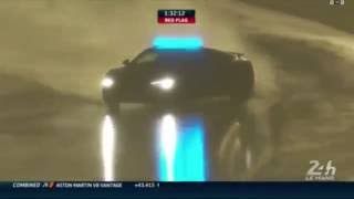 Audi R8 Safety Car at Le Mans 2016  BIG drift in the wet [upl. by Irved]