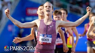 Cole Hocker SMASHES US Trials 1500m record advance to Olympics  NBC Sports [upl. by Honniball]