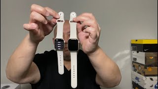 Apple Watch Series 7 Starlight 41mm VS 45mm Comparison Video [upl. by Patten182]