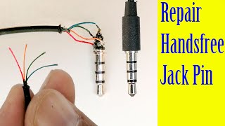 How to repair fix handsfree headset earphone jack pin speaker not working [upl. by Alyakim951]