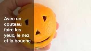 Citrouille dHalloween avec une orange [upl. by Atirec]