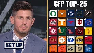 GET UP  Dan Orlovsky quotbreaks downquot CFB Top 25 Alabama rises No 11 Ohio State and Colorado falls [upl. by Kenzi347]