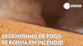 Redemoinho de fogo se forma em incêndio no Mato Grosso [upl. by Zalucki735]