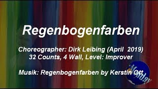 Linedance  Regenbogenfarben  Demo amp Teach [upl. by Roarke910]