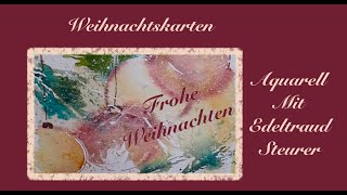 Weihnachtskarte  Weihnachtskugeln easy Watercolor christmascards [upl. by Egdirdle725]