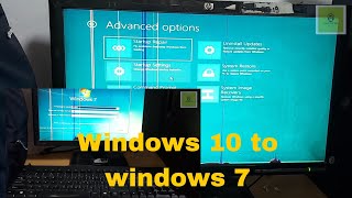 Windows 10 to Windows 7  Using recovery option How downgrade windows 10 to windows 7 64 bit [upl. by Ludwigg]