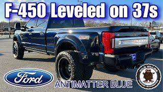 25quot Leveled on 37s2022 ANTIMATTER BLUE Ford F450 Platinum RESERVE EDITION [upl. by Phene42]