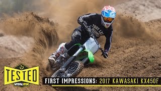 ReviewFirst Impressions 2017 Kawasaki KX450F  Vital MX [upl. by Akimihs]