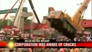 Delhi Metro mishap Corporation was aware of cracks [upl. by Aida268]