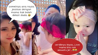 Ayda jebat  gelagat comel ana nayla jealous dengan mama tak boleh dekat dada 😂 [upl. by Eki]