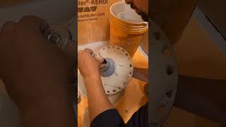 Schluter Drain Full installation video link added shower drain schlutersystems howto shorts [upl. by Burkitt893]