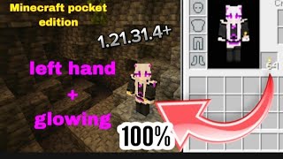 laft hand torch mod  glowing in minecraft pocket edition  MCPE mod [upl. by Initsed]