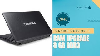 UPGRADE RAM LAPTOP TOSHIBA C640 to 8 GB DDR3 [upl. by Alexandria]