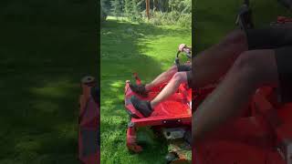 Ariens ikon 48 mowing thick wet grass down to 35 inches 65 hour review [upl. by Sande]