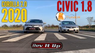 Vídeo 8 Seu Civic é fraco Civic compara desempenho com Corolla 20 2020 Assista [upl. by Corinna]