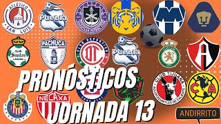 Pronósticos Jornada 13 Liga MX  A2024 [upl. by Araes]