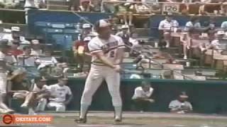 1985 Pete Incaviglia  Oklahoma State Baseball Highlights [upl. by Oijres901]