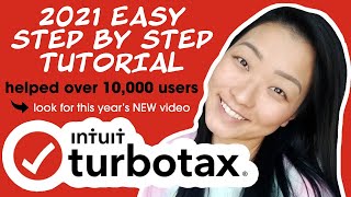 Step By Step TurboTax for Beginners File Your OWN Taxes This Year 2021 [upl. by Anayit]