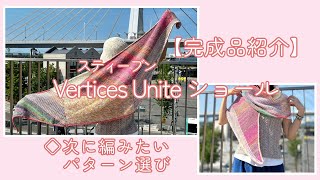 【完成品紹介】スティーブン Vertices Unite ショール◇次に編みたいショールのパターン選び [upl. by Denton]