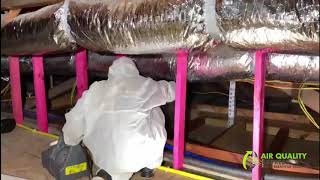 Attic cleaning steps  cleaning sanitation rodent proofing and blown in insulation [upl. by Ycnan]