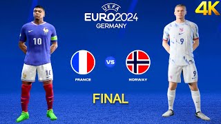 FC 24  France vs Norway  Mbappe vs Haaland  UEFA EURO 2024 Final 4K60 [upl. by Paget257]