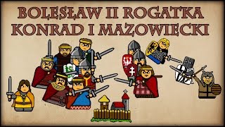 Historia Na Szybko  Bolesław II Rogatka Konrad I Mazowiecki Historia Polski 37 12411243 [upl. by Ojiram]