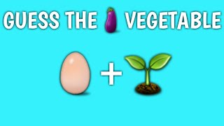 GUESS THE VEGETABLE BY 🍅🥕Emoji Emoji Quiz [upl. by Gorden]