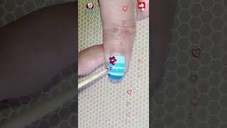 Easy Striping Tape Nail art nailsbyamrita easynailart floralnailart [upl. by Sevik]