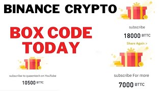 Todays binance crypto box code today red packet binance code today [upl. by Nhguaved]