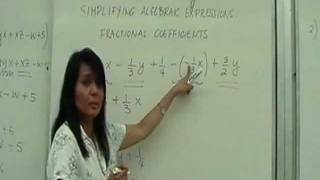 Combining Like Terms Fractional Coefficients Part 1 [upl. by Aianat]