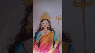 Maa durga drawing 😍💓 navratri special drawingnavratri durga drawing shorts [upl. by Sperry]