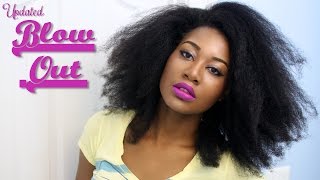 Natural Hair  Updated BlowOut Tutorial [upl. by Neyud]