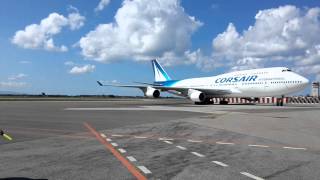 Marshalling on B747400 Airline Corsair ✈ [upl. by Margarette]