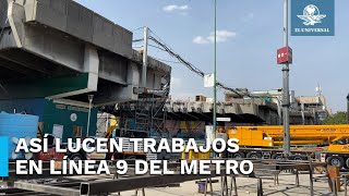 Avanza desmontaje de trabes en la Línea 9 del Metro [upl. by Harmonia300]