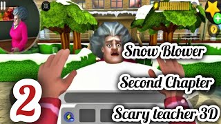 Scary Teacher 3D  miss T STORY OF SNOW BLOWER Walkthrough iOS Android [upl. by Colvin]