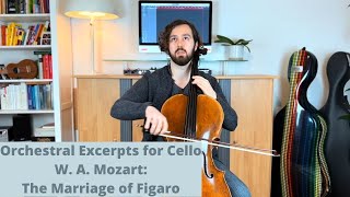 W A Mozart The Marriage of Figaro Orchestral Excerpts for Cello [upl. by Nicko]