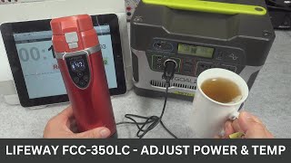 Testing Lifeway FCC350LC  12V car electric boiling  heating cup kettle adjustable power amp temp [upl. by Ingeborg950]