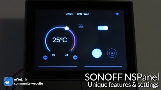 Sonoff NSPanel  Unique features and settings [upl. by Ecnatsnok244]