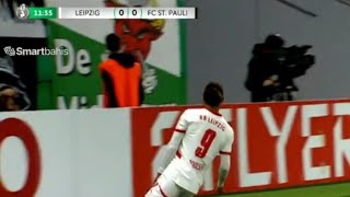 Yussuf Poulsen Goal RB Leipzig vs FC St Pauli 42 All Goals and Extended Highlights [upl. by Loredana]