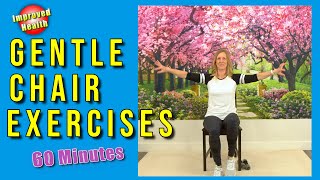 60 Minute CHAIR EXERCISES for SENIORS 💗  Full Body Workout at Home [upl. by Niwhsa183]