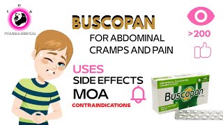 Painkiller BuscopanTab Hyoscine Butylbromide 10mg  Scopolamine  USES  Benefit  Abdomin cramps [upl. by Esilehc]