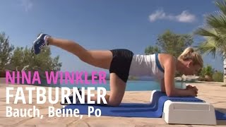 Nina Winkler  FatburnerStep für Bauch Beine und Po DVD Trailer [upl. by Yhtuv]