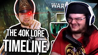 Non Warhammer Fan Reacts To What is Warhammer 40000  Timeline of 40k Lore [upl. by Yentruocal]