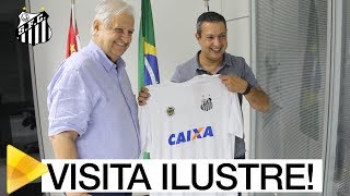 Sobrinho de Gylmar dos Santos Neves Deputado Ricardo Izar visita o Santos FC [upl. by Grizelda]