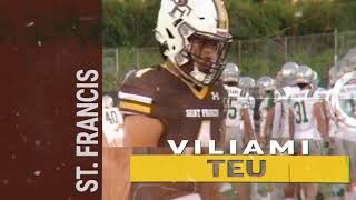 Riekes Center Player of the Week  Viliami Teu St Francis amp Charles Brown Jr Pittsburg [upl. by Ahsiemak]