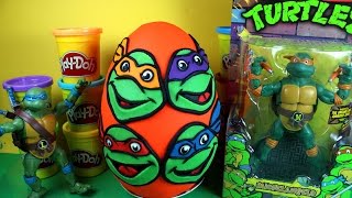 Tartarughe Ninja Gigante Uovo Sorpresa TMNT Giocattoli con 34 Punti di Articolazione [upl. by Hollie]