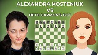 👑 Alexandra Kosteniuk vs 👑 Beth Harmons Bot  Chess Queen’s Battle on Chesscom [upl. by Aihsyak]