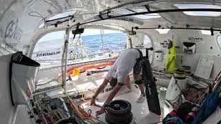 Yoga onboard an IMOCA  Sam Goodchild on the Vendée Globe [upl. by Stedt144]