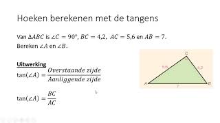 Hoeken berekenen met de tangens 3 HAVO amp 3 VWO [upl. by Mairb98]