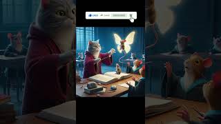 cat and mouse learn magic cat and mouse magic school shorts ai catandmouse [upl. by Jaclin]